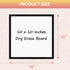 White Board Kit - 10 x 10" Whiteboard with 2 Dry Erase Markers and 6 Magnetic Notes - Double-sided Wall Hanging Dry Wipe Off Board for Home and Of...