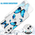 Clear Case for iPhone 12 Mini, Soft TPU Shockproof Protective Case with Cute Blue Butterfly Pattern Cover for iPhone 12 Mini Blue Butterfly...