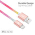 LAX Gadgets USB A to Lightning Cable - Glitter Apple MFI Certified Lightning Cable for iPhone, iPad, iPod - Durable Nylon Braided Fast Charging Ca...