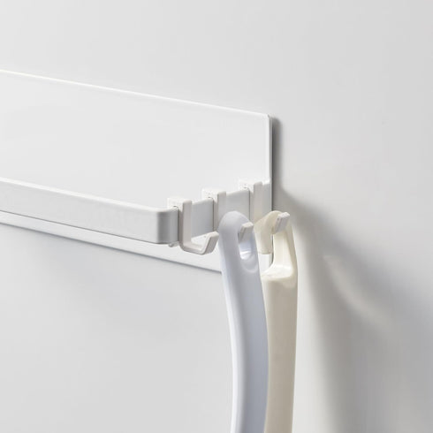 Clothes Magnet Hanger Storage Rack-Small Hanging Organizer | Steel | Laundry, One Size, White...