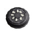 Denture Case,Dental All-Ceramic Veneer Processing Box, Denture Veneer Processing Box Round Shape Reusable Black Denture Storage Box with Spare Pad...