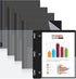 HAUTOCO 5 Pack Plastic Report Covers with 3 Prongs Fasteners Clear Front Resume Portfolio Folder for 8.5x11 Letter Size Paper, Presentation Docume...