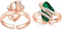 Leafael Wish Stone Women's Adjustable Open Ring Crystal Birthstone Jewelry Gifts for Women, Rose Gold Plated or Silver Tone, Size 6.5-8...