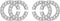 Double C Earrings for Women | Designer Earrings Chic Letter Design Earrings | Lovely Gift - ER-1005-Silver...