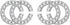Double C Earrings for Women | Designer Earrings Chic Letter Design Earrings | Lovely Gift - ER-1005-Silver...