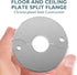 Plumbing Cover Plates, Escutcheon plate, Stainless Split Flange, Hinged Floor and Ceiling Plates for than 21mm Dia Pipe (Fits 1/2 Inch IPS), Chrom...