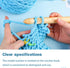 Wooden Crochet Hooks, 20mm Wooden Handle Crochet Hook Bamboo Knitting Crochet Needles with 10 pcs Knitting Stitch Markers for Handcraft Crocheting...
