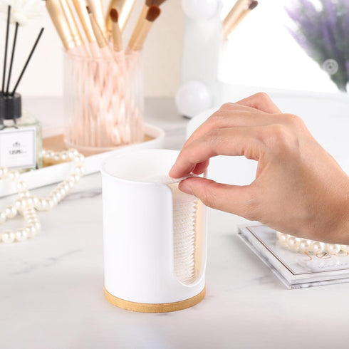 3 Pack Bathroom Cup Dispenser Countertop Storage White Mouthwash Cups Holder, Plastic Small Disposable Paper Cup Holders for Bathroom Sink Counter...