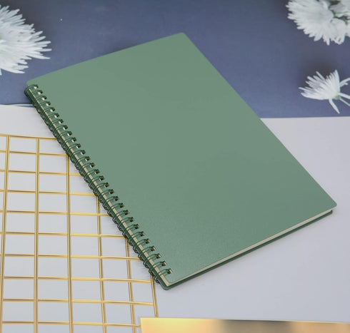 Yansanido Spiral Notebook, 4 Pcs 10 Inch x 7.4 Inch B5 Thick Plastic Hardcover 7mm College Ruled 4 Color 80 Sheets -160 Pages Journals for Study, ...