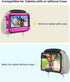 WONNIE Car Tablet Holder, Upgraded iPad Holder for Car Back Seat Headrest Mount Holder for Kids with Anti-Slip Strap,Silicone Holding Net/Fits All...