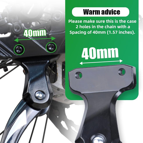 RBRL Bike Kickstand 40mm Hole Spacing, Bike Stand Aluminium Alloy Adjustable Bicycle Kickstand, Rear Side Bicycle Kick Stand for 24''-29'' Mountai...