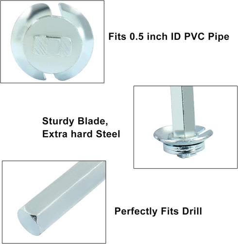 PVC Pipe Reamer, 1/2 Inch Plumbing PVC Fitting Socket Saver Efficient Plumbing Fitting Saver Tool for Removing SCH 40 from Hub - Perfect for 1/2" ...