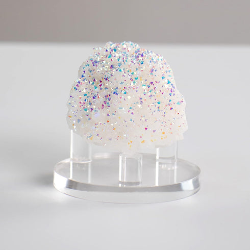Clear Acrylic Rocks Display Stand, 2.5Inch Three-Peg Round Acrylic Display Easels Holders for Gemstone Agate Slices Crystals Painted Rocks Mineral...