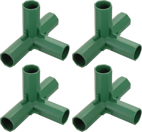 uxcell 4Pcs 16mm/0.6in Greenhouse Frame Connector Pipe Fitting Duty Joint Tool, 4 Way Frame Connectors for Trellis Sunscreen Shed Gardening Plant ...