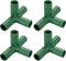 uxcell 4Pcs 16mm/0.6in Greenhouse Frame Connector Pipe Fitting Duty Joint Tool, 4 Way Frame Connectors for Trellis Sunscreen Shed Gardening Plant ...