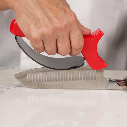 Chef Master 90015 Hand-Held Carbide Tipped Blade Sharpener, Kitchen Knife and Chef Knife Sharpener, Professional Chef Grade Sharpening Tool, Rever...