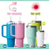 Mity rain 6PCS Cup Accessories Set for Stanley Cup 30oz 40oz Tumbler with Handle & for yeti 25oz 35oz 42oz, Including Straw Topper Cover Caps, Ini...