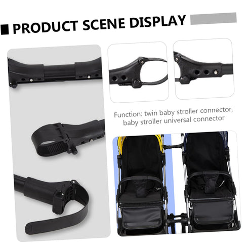 3pcs Stroller Connector for Twins Dual Stroller Connectors for Maximum Flexibility Theme Parks and Travel...