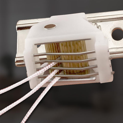 Amazing Drapery Hardware Large White Roman Shade Cord Lock with Dual Brass Wheels - Holds up to 5 Lift Cords, Suitable for Roman and Pleated Shade...