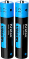 Kratax AAA Batteries Rechargeable 1100mWh Lithium Rechargeable AAA Batteries, 1.5V Constant Voltage Output, 1600 Cycles, Suitable for Toys, Remote...