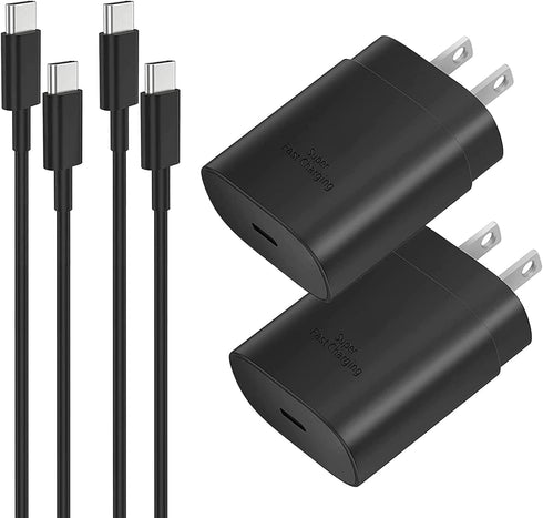 Super Fast Charger Type C 25W Wall Charger Fast Charging Block and 5FT Type C Charger Cable for Samsung Galaxy S24+/S24 Ultra/S24/S23/S23 Ultra/S2...