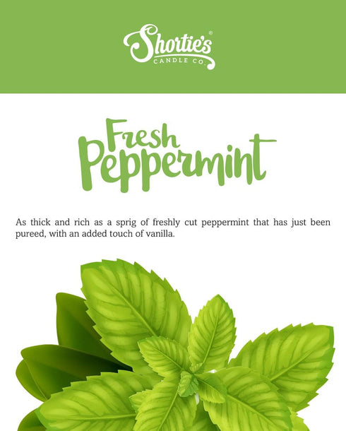 Shortie's Candle Company Fresh Peppermint Wax Melts - Formula 117-1 Highly Scented 3 Oz. Bar - Made with Natural Oils - Christmas & Holiday Air Fr...