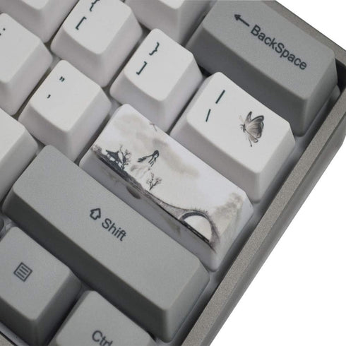 PBT 5-Sided Sublimation keycap Set OEM Highly Compatible with Cherry MX Switch Mechanical Keyboard (Jiangnan Ink)...