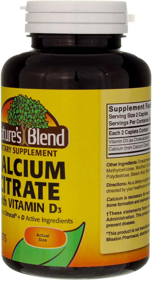 Nature's Blend Calcium Citrate with D3 100 Cplts...