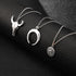 Caiyao Boho Women's Layered Necklace Cowboy Cowgirls Western Women's Chain Necklace Evil Eye Bull Head Necklace Women's Silver Cresent Moon Pendan...