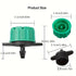 100Pcs 360 Degree Adjustable Irrigation Drippers Sprinklers, 1/4 Inch Emitters Drip for Watering System(Green)...
