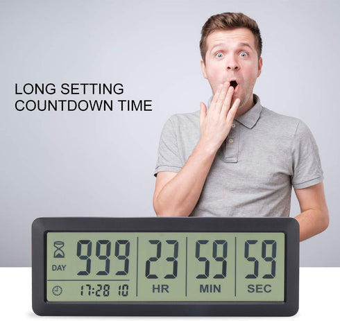A AIMILAR Digital Countdown Days Timer - AY4053-Black Upgraded Big 999 Days Count Down Clock for Vacation Retirement Wedding...