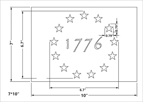 Large U.S. Military Logo Stencil(Set of 2) for Painting on Wood, Fabric, Walls, Airbrush + More | Reusable Mylar Template (1776 Flag)...