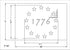 Large U.S. Military Logo Stencil(Set of 2) for Painting on Wood, Fabric, Walls, Airbrush + More | Reusable Mylar Template (1776 Flag)...