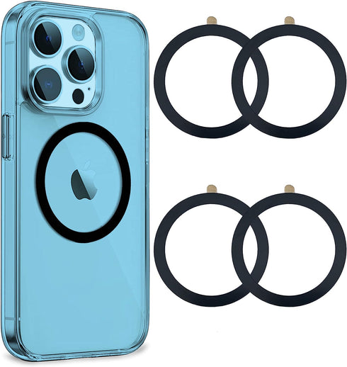 4PCS Magnetic Wireless Charger Universal Metal Rings,for MagSafe-Compatible Charger on iPhone 14/13/12 Pro/Max/Mini Case and Samsung Galaxy...
