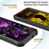 Case for Cricket Icon 5/att motivate 4 Phone Case with Screen Protector (Tempered Glass),Slim TPU Rugged Corners Bumper Cover for Men Women-Purple...