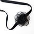 Black Choker Camellia Flower Lace-up Necklace For Women...