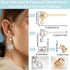 Beebeecraft 1 Box 40Pcs 2 Colors Post Studs Earrings with Loop 18K Gold & Platinum Plated Cubic Zirconia Stud Earring Findings and 40Pcs Butterfly...