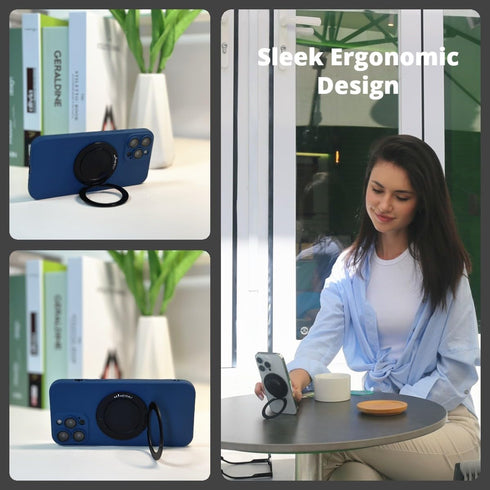 MINDSKY Magnetic Phone Ring Stand Compatible with MagSafe Cases iPhone 12 13 14 15 Series (pop Base)......