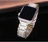 Bling Bands Compatible with Apple Watch Band 42mm/41mm/40mm/38mm Iwatch Series 10/9/8/7/6/SE/5/4/3/2/1, Women Metal Rhinestone Dressy Replacement ...