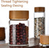 Oidium Small Glass Jars with Airtight Lids,4-Pack 3 oz Glass Jars with Bamboo Lids,Coffee Bean Storage.Small Mason Jars For Flour,Sugar,Spices,Tea...