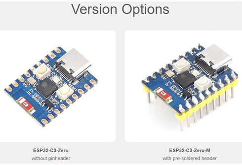 ESP32-C3 Mini Development Board with Pre-Soldered Header, Based on ESP32-C3FN4 Single-Core Processor 160MHz Running Frequency, Support 2.4GHz Wi-F...
