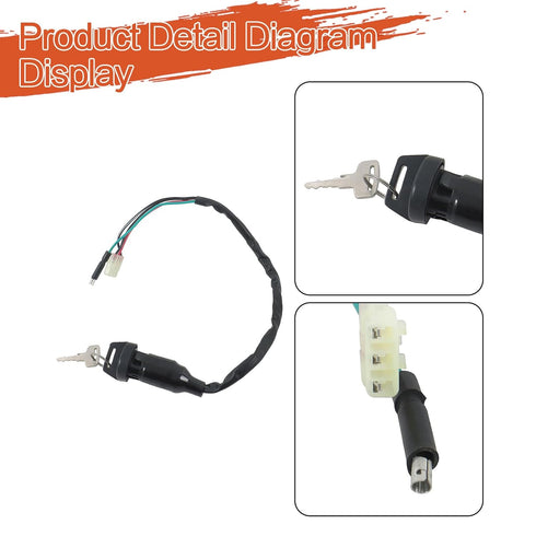 labwork Ignition Key Switch Replacement for Honda TRX250 Recon TRX250EX Replacement for 35100-HM8-000...