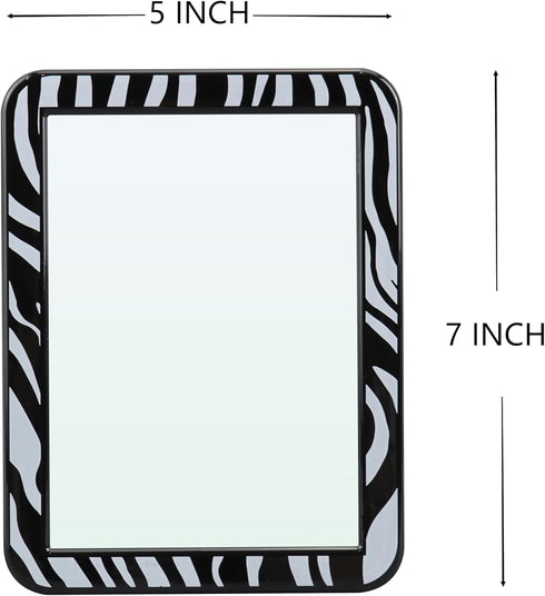5x7 inch Zebra Design Magnetic Pocket Locker Mirror & Magnetic Locker Dry Erase Board Set for School Locker, Bathroom, Household Refrigerator,Work...
