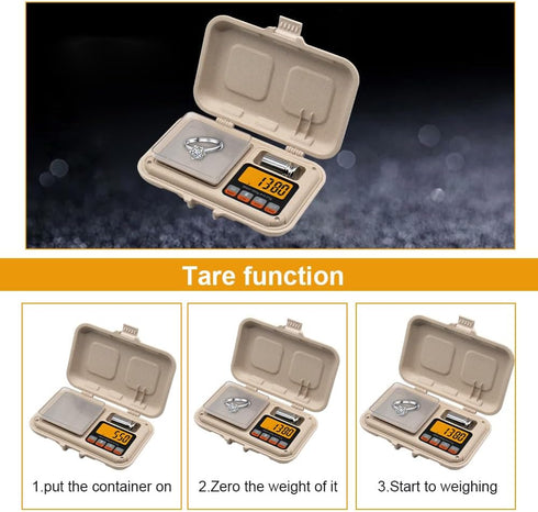Gram Scale for Food,300g/0.01g Digital Weight Grams and Ounces,Mini Pocket Scale with LCD Display,Tare for Jewelry,Coins,Power,Herbs,Spices,Kitche...
