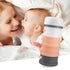 2 Pack Baby Formula Dispenser on The Go, Portable Formula Container to Go, Non-Spill Stackable BPA Free Baby & Kids Snack Containers - Pink...