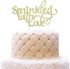 Sprinkled with Love Cake Topper for Baby Shower, Wedding, Birthday Party Decorations Gold Glitter...