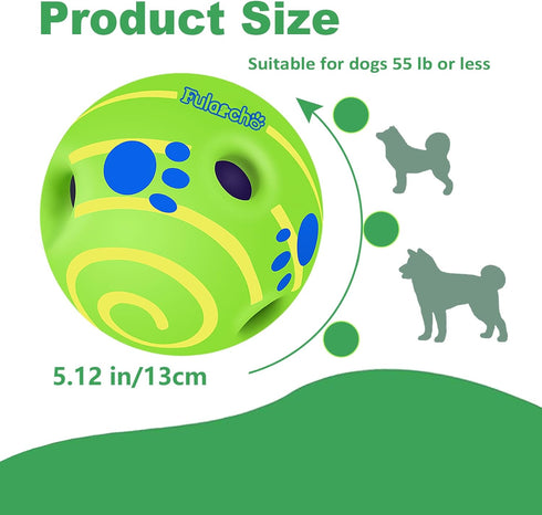 Giggle Ball for Dogs, Interactive Dog Toys, Wobble Ball for Large Dogs, Durable Wiggle Ball Dog Toy for Relieve Anxiety, Fun Giggle Sounds Babble ...