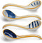 Ceramic Soup Spoons Set of 4 Porcelain Japanese Soup Spoon Long Handle Asian Soup Spoon Sets for Pho Ramen Noodles Wonton Dumpling Rice (Model 1#)...