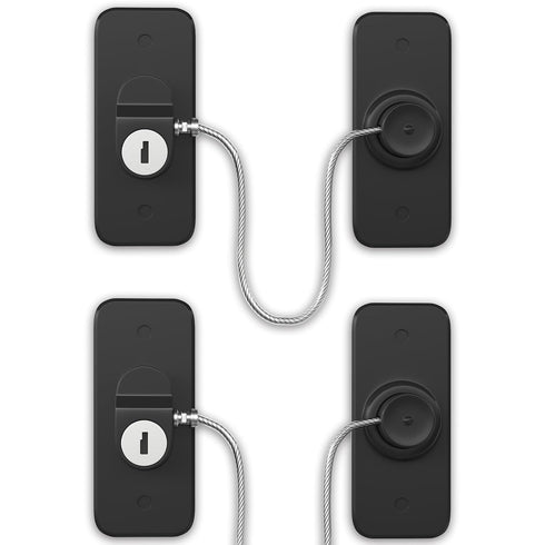 AOSITE Mini Fridge Locks for Kids No Drill Refrigerator Locks for Adults Cupboard Lock Child Safety Locks for Cabinets Drawer Locks Freezer Lock B...