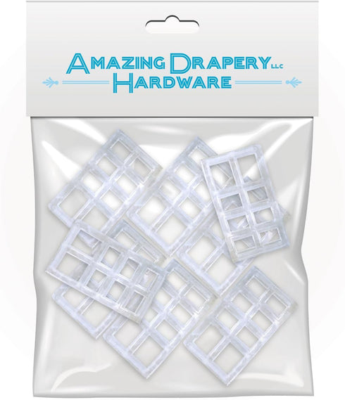 Amazing Drapery Hardware Bracket Spacer Blocks 8ct – Durable Extension Clear Plastic Brackets for Blinds and Shades, Ideal for Home and Office Win...